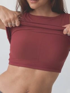 Braless Solid Boat Neck Brami Crop Top -ChicNest Store BNO PDP 0000 KN8.29.2452149