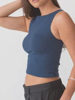 Braless Solid Boat Neck Brami Crop Top -ChicNest Store BNO PDP 0010 KN8.29.2451778