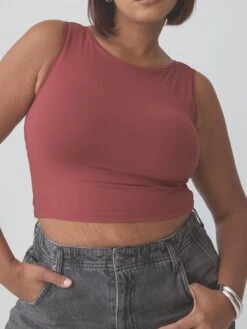 Braless Solid Boat Neck Brami Crop Top -ChicNest Store BNO PDP 0013 KN8.29.2451617