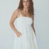Tiered Mini Brami Dress 1 Tiered Mini Brami Dress -ChicNest Store Braless Sundays 0000s 0007 KN Tiered Mini Brami Dress White 1