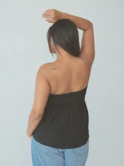 Flowy Tube Top Brami -ChicNest Store Braless Sundays 0009 KN Flowy Tube Top Brami Black 3