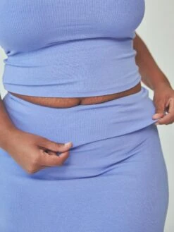 Ribbed Fold Over Maxi Skirt 15 Ribbed Fold Over Maxi Skirt -ChicNest Store DB 0005 Ribbed Fold Over Skirt Periwinkle 3 jpg