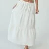 Tiered Cotton Maxi Skirt 1 Tiered Cotton Maxi Skirt -ChicNest Store DB 0014 Tiered Skirt White 1 jpg