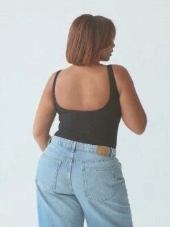 Henley Tank Bramisuit -ChicNest Store Henley Tank Bramisuit Black 3