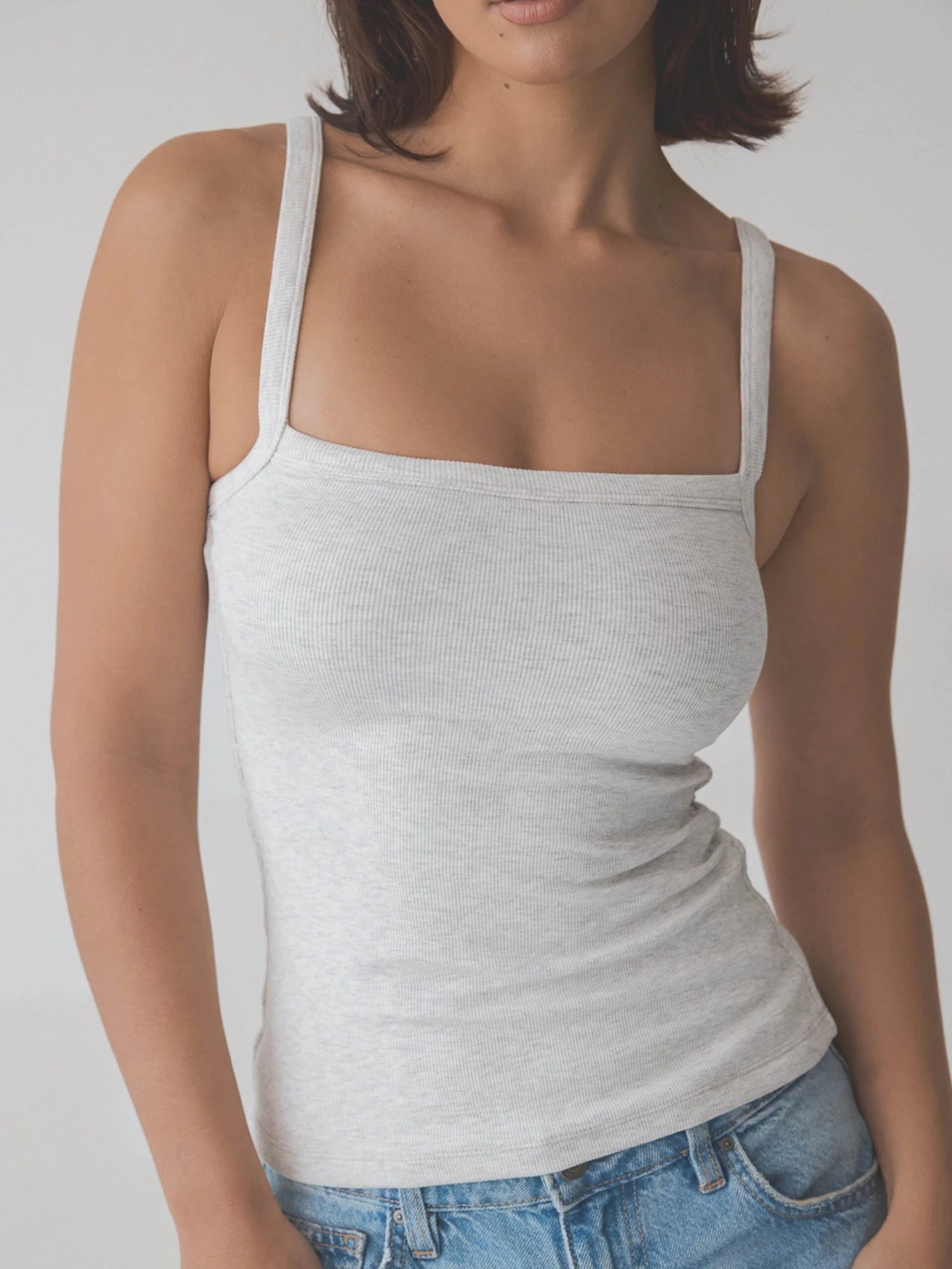 Ribbed Square Neck Brami 17 Ribbed Square Neck Brami - Image 15