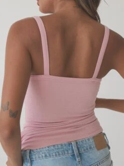 Ribbed Square Neck Brami 29 Ribbed Square Neck Brami -ChicNest Store KN 0001s 0002 SR Square Neck Blush 2