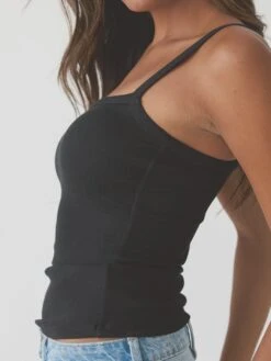 Ribbed Square Neck Brami 31 Ribbed Square Neck Brami -ChicNest Store KN 0001s 0010 SR Square Neck Black 2