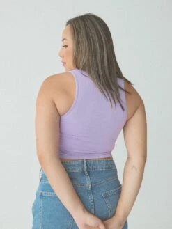 V-Neck Brami -ChicNest Store VNeckCrop Lilac 3