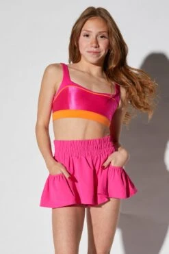 Glow Top -ChicNest Store glow top fitted wear tops bra tops jojax neon pink youth small 461598