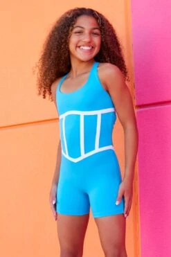One Two Punch Uni -ChicNest Store one two punch uni youth fitted wear one pieces short length unitard jojax bright blue youth small 801420